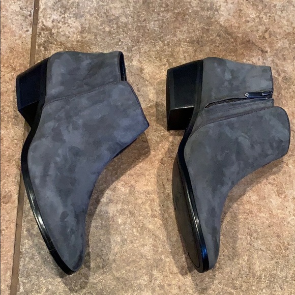 Shoes - Sam Edelman Petty Dark Gray Suede Ankle Bootie